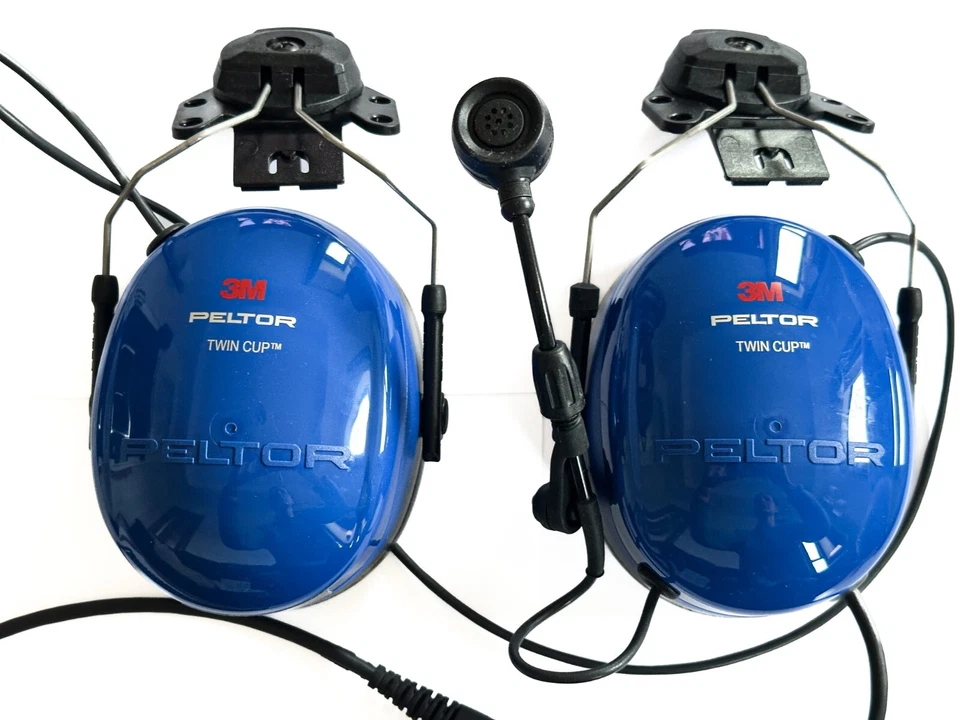 3M PELTOR Twin Cup ATEX Helmet Mounted Headset MT72H540P3E-50/PMLN6333- RRP-£467 - Image 2 of 4