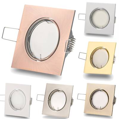 10x LED Einbaustrahler Set eckig schwenkbar 5-7W flach 12V MR16 Einbau-Spot