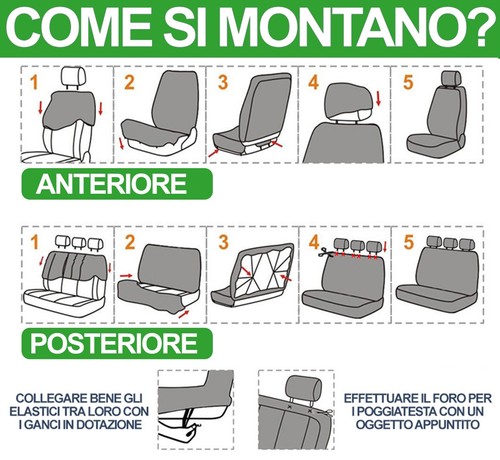 COPRISEDILI FODERE COMPATIBILI CON PUNTO EVO BICOLORE NERO FUCSIA - Foto 7 di 7