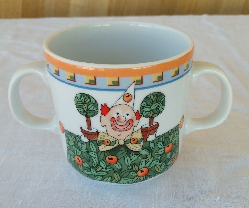 Villeroy Boch Happy Clowns Hot Air Balloon 3 Piece Child Set Cup Bowl