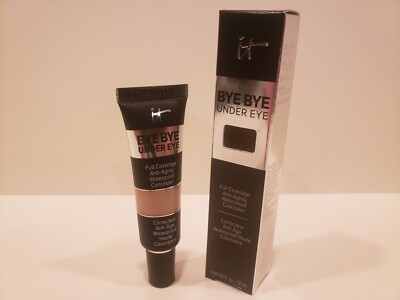 It Cosmetics~Bye Bye Undereye Full Cover WP Concealer~25.0 Medium Neutral~0.4oz~