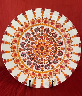 Hand Painted Beautiful Decorative Ceramic Plates with Mandala Art