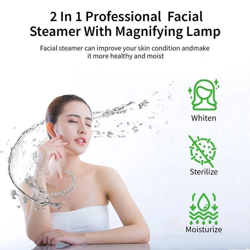 2in1Facial Steamer and 3 X Magnifying Lamp Beauty Spa Skin Care White - Picture 7 of 12