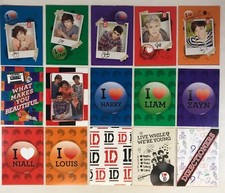 ONE DIRECTION Panini 2013 Complete STICKER CARD SET of 15 with Harry Styles
