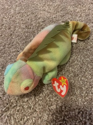 rainbow iguana beanie baby