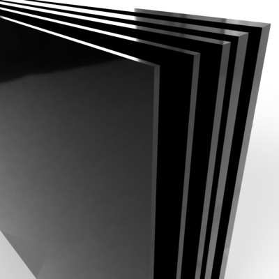 Acrylglas 5-10 mm PMMA GS Schwarz glänzend Zuschnitt mit Säge Größe Wählbar