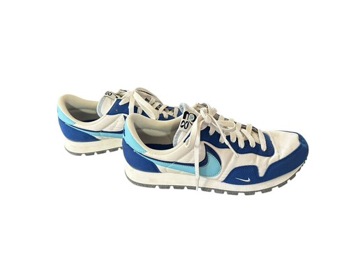 NIKE Air Pegasus 83 Double Swoosh Shoes Mens Sz 9 White Sail Old Royal Blue EUC - Picture 7 of 11