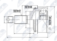 NPZ-SB-012 NTY Gelenksatz, Antriebswelle FüR Subaru