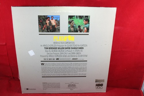 Laserdisc A * Platoon * Charlie Sheen Tom Berenger Willem Dafoe - Picture 2 of 2