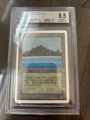 BGS 8.5 Unlimited Tropical Island MTG Magic The Gathering Vintage Graded