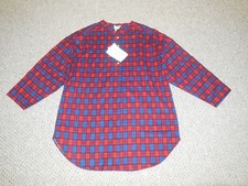 Sleepshirt Pajama Sleep Shirt Plaid Flannel Country One Size Fits Most