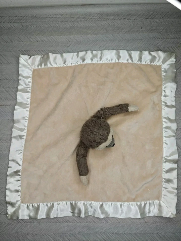 Manta de seguridad Bearington Baby Sloth Lovey de felpa espalda satinada Foto 2 de 4