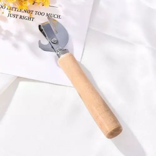 Wooden Handle Can Opener Multifunctional Beer Bottle Opener Tin Can Opener Px - Picture 12 of 14