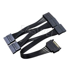 15Pin 1 Male To 5X SATA Female Power Connector Splitter 24 Inches " SATA Cables