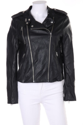 H&M Faux Leather Jacket D 36 black