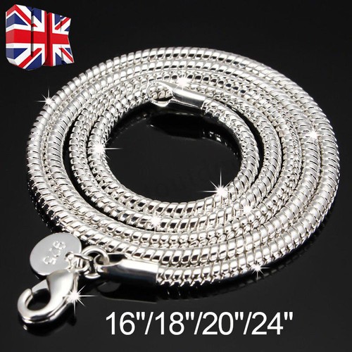 3MM 925 SOLID STERLING SILVER SNAKE 