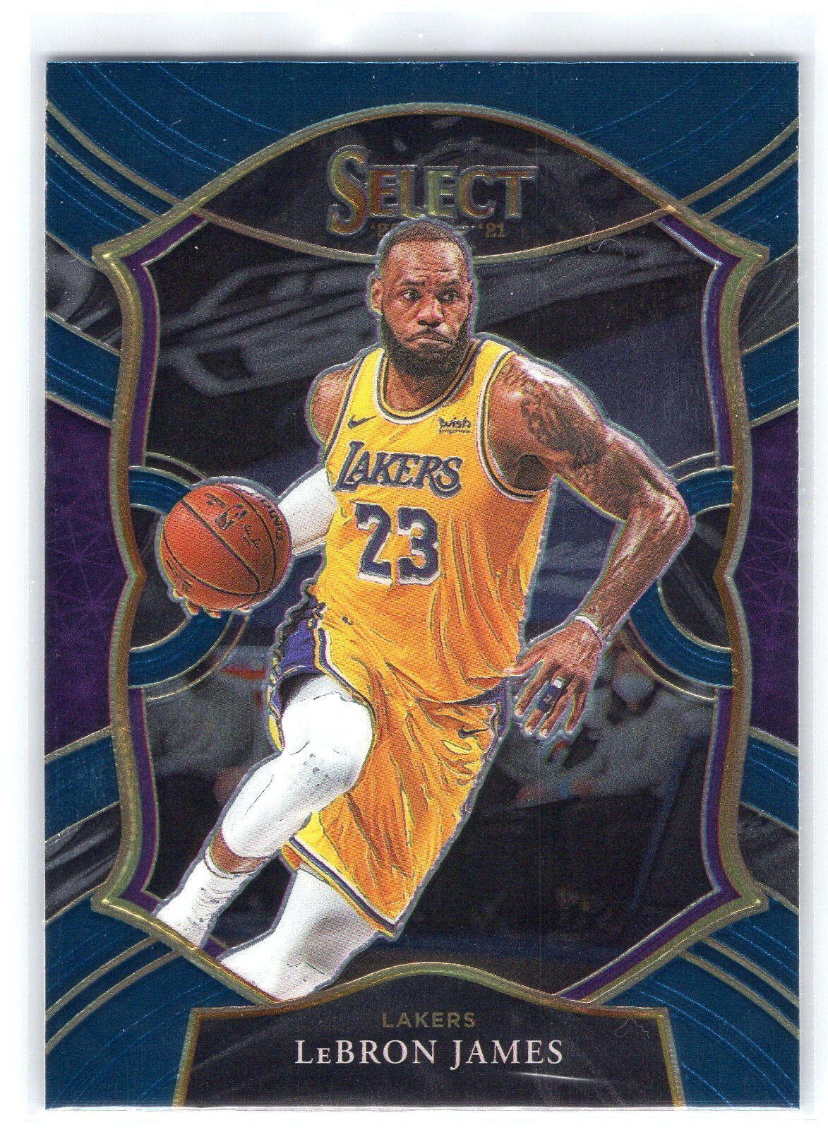 LeBron James 2020-21 Panini Select Blue Prizm #23 LA LAkers NBA Basketball MVP