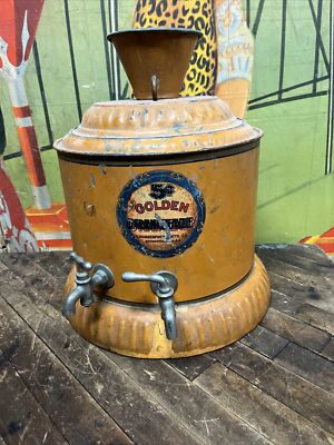 VINTAGE C. 1902 GOLDEN ORANGEADE SODA DISPENSER SIGN COKE 7UP PEPSI ORANGE CRUSH