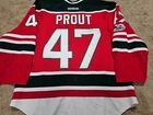 DALTON PROUT 16'17 "Xmas Tree Style" New Jersey Devils Game Worn Hockey Jersey