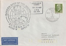 DDR Airmail Cover 1989 – Berlin to Eureka, NWT Canada – East Germany