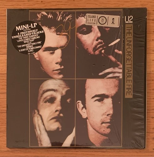 U2 The Unforgettable Fire 1985 vinyl EP near mint in shrink w 2 x hype sticker