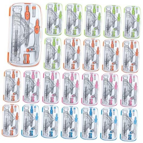 Sets Math Geometry Kit for Students 10 Pcs Compass Geometry 24 Multi ...