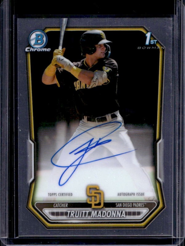 2026 Bowman Truitt Madonna Chrome Auto Autograph 1st Prospect #CPA-TM Padres