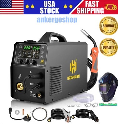 HZXVOGEN  6 in 1 Aluminum MIG Welder Welding Machine 110/220V 250A Dual Voltage