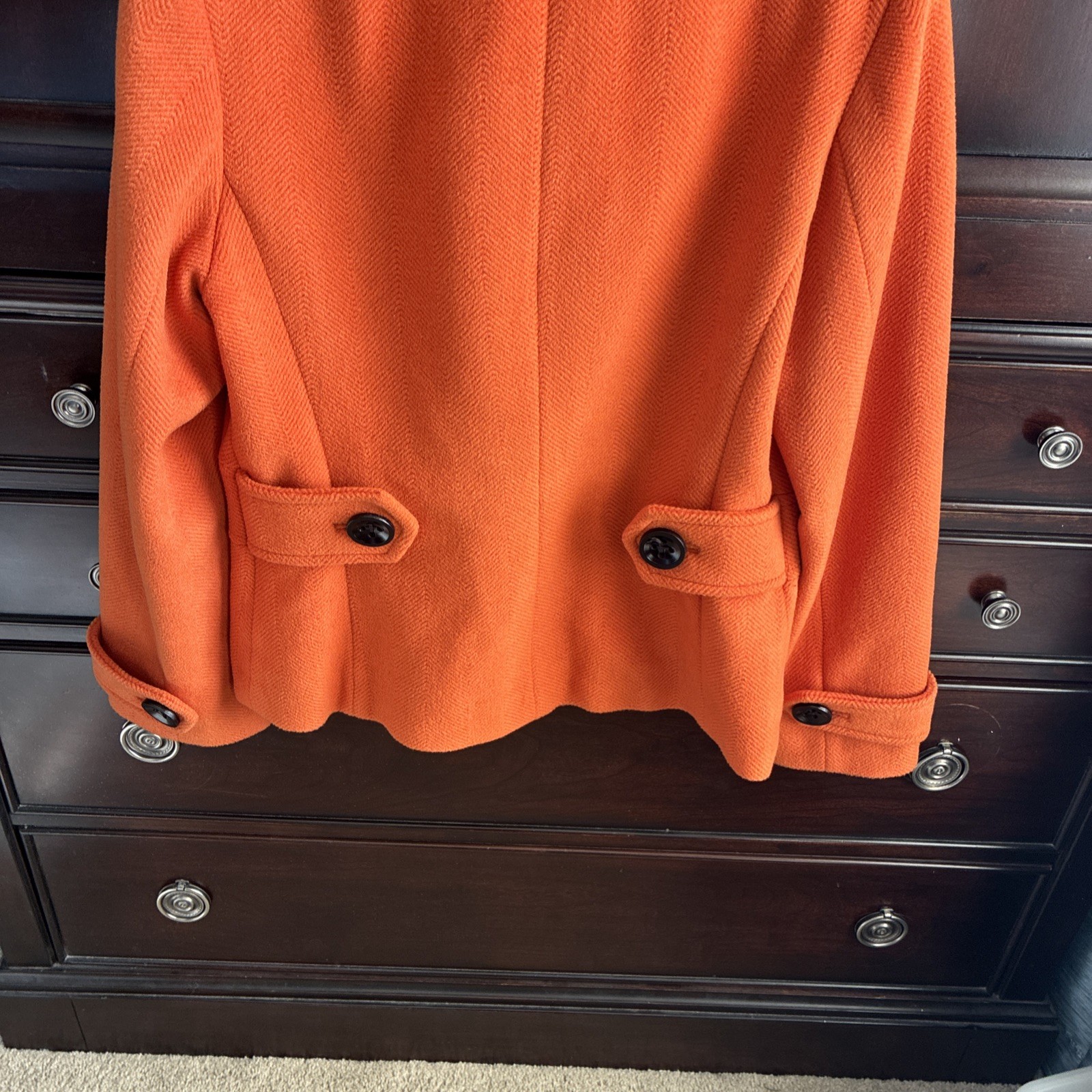 Talbots Orange Wool Basic Jacket Size 12 With Ove… - image 9