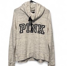 Victoria's Secret PINK Cowl Neck Sweatshirt With Logos Size Medium