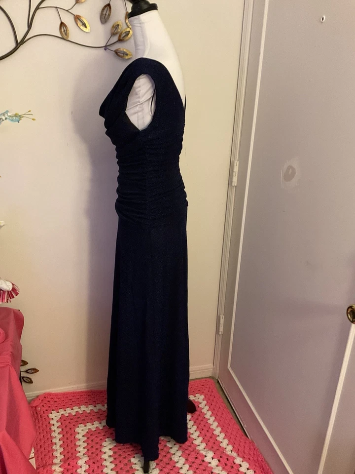 Vestido de noite azul cintilante Nightway, tamanho 4, usado - Imagem 3 de 4