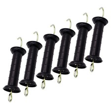6 Pcs Plastic Electric Fence Gate Handle Insulators, Gate Handle with Spring ...
