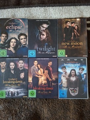 Twilight DVD Komplettsammlung 1-5 + Parodie Beilight. 4 Von 5 In Fan Edition