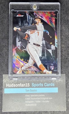 Jackson Holliday 2024 Topps Finest #162 Uncommon RC Black Refractor 12/15