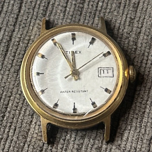 Men’s Vintage Timex Self Wind Wristwatch works Gold Toned Marlin?