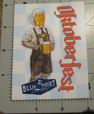 BLUE POINT BREWING New York Oktoberfest STICKER decal craft beer brewery H