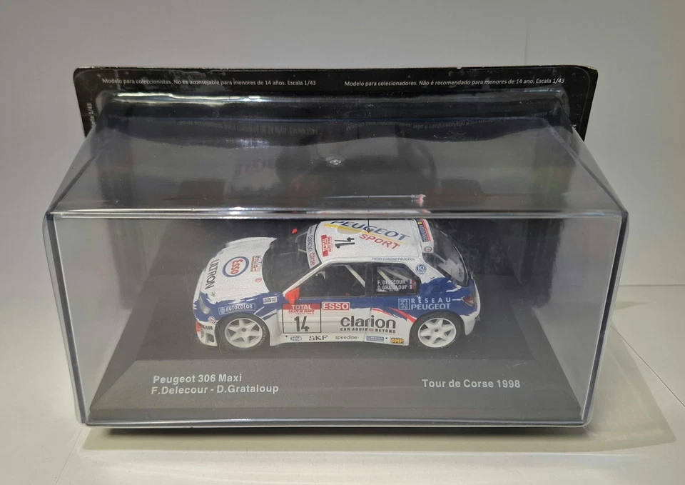 Peugeot 306 Maxi Delecour Tour de Corse 2018 1/43 IXO Scatola Vetrina nuova - Immagine 4 di 4