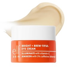 e.l.f. SKIN Bright  Brew-tiful Eye Cream Mini, 0.22 Ounce Pack of 1 , Beige