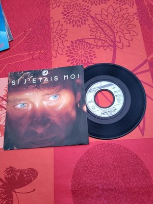 45t JOHNNY HALLYDAY ''WENN ICH WÄRE'' / DER EINSAME STERN Tasche ohne den Namen des