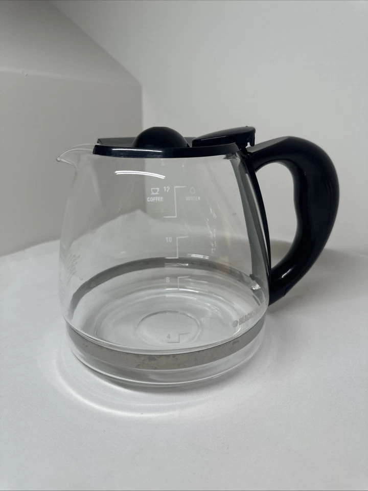 Black & Decker 12 tazas cafetera de repuesto jarra vidrio tapa abatible negra Foto 2 de 4