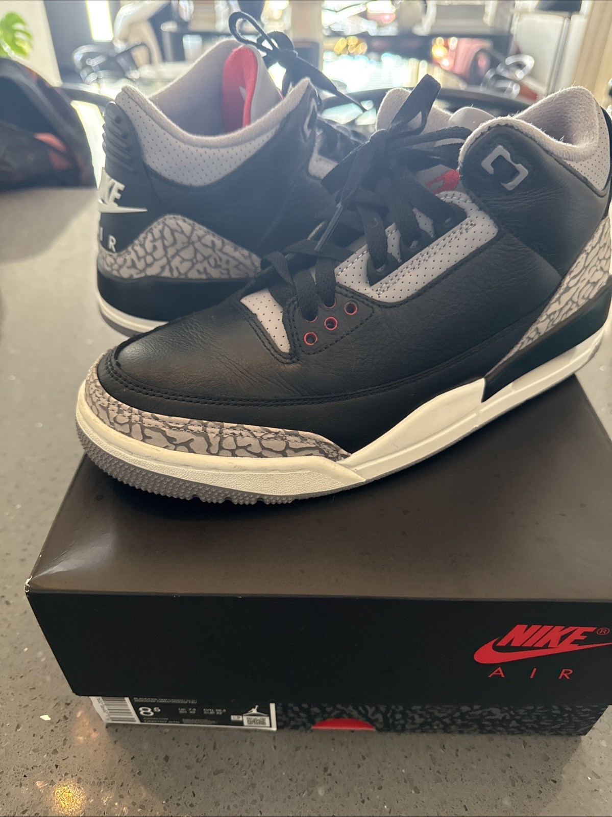 SAOLA Air Jordan 3 Retro Nero Cemento 2024 Taglia 8 5 DN3707010