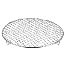 Round Cooking Rack 10" 201 Stainless Steel Barbecue Grill with 20mm Legs