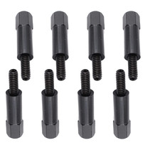 8Pcs Valve Cover Bolt Set Chrome Stud Kit Black Compatible for Chevy 283 305 327