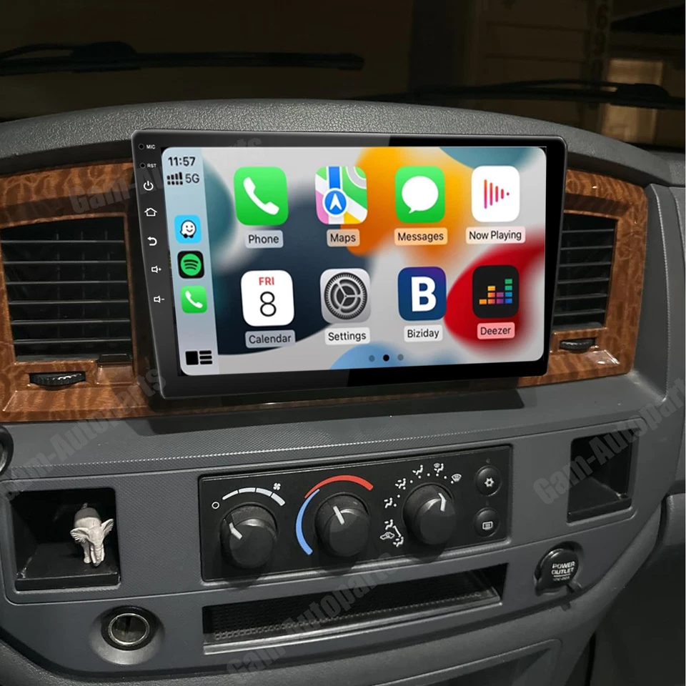 Radio estéreo GPS para coche Dodge Ram 1500 2500 3500 CarPlay Android 13 2006-2008 Foto 3 de 4