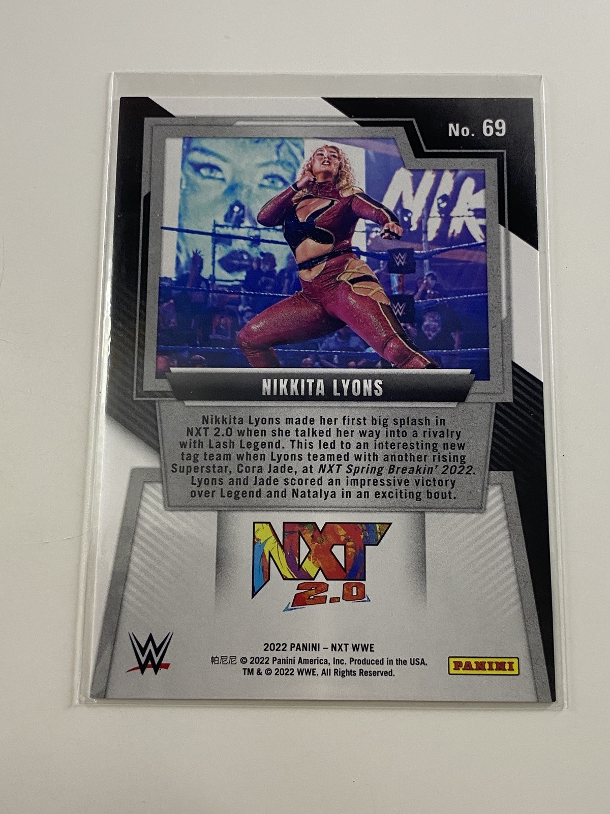 2022 Panini WWE NXT NIKKITA LYONS Rookie Card RC #69 NXT 2.0 FREESHIP