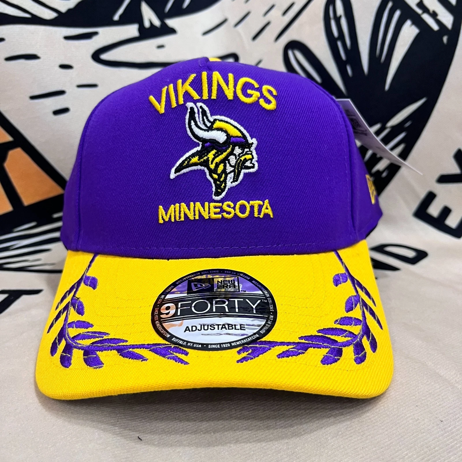 Minnesota Vikings Men's Outdoor Adjustable Blue Baseball Cap