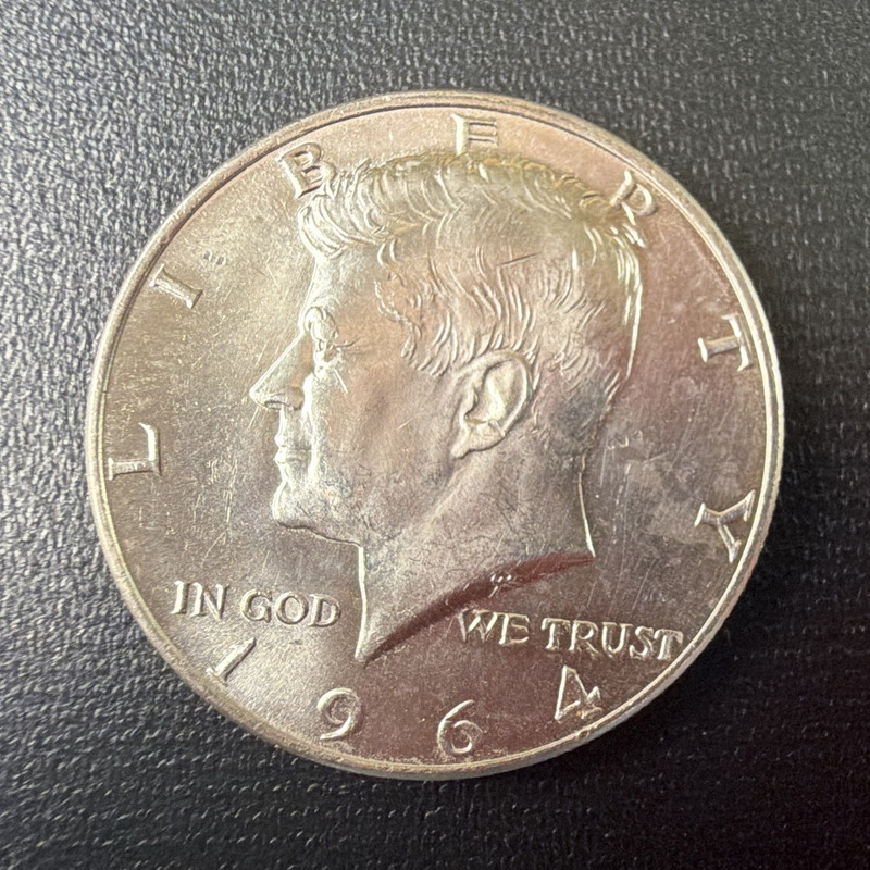 1964-p Kennedy Half Dollar 50C Business Strike KM#202 90% Silver 10% Copper