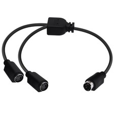 S-Video Cable Mini Din 4 Pin SVideo Y Splitter Extension Cable 4 Pin Mini Din...