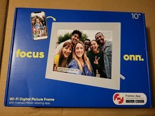 Onn. 10" Wi-Fi Digital Picture Frame, White with Frameo Photo-sharing App