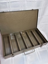 Vintage Photo SLIDE CASE -Metal Storage -Box -150 Slides